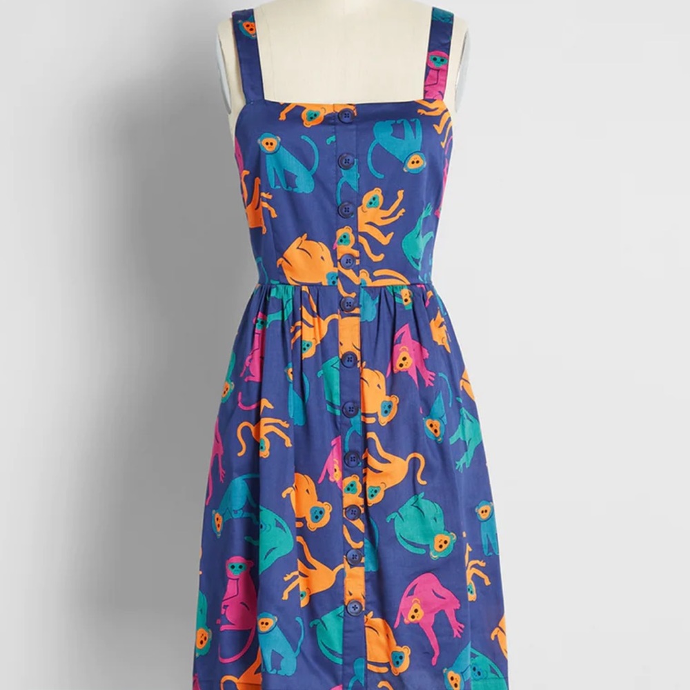 Modcloth Colorful Animal Print Mini Dress